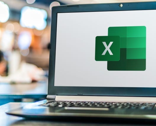 Laptop with Microsoft Ecxell representing Commerce Edge Excell course.
